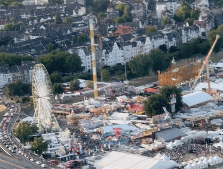 Blick aus dem Restaurant Qomo